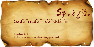 Szántó Ádám névjegykártya